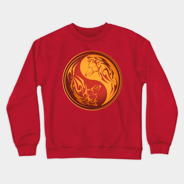 Yin Yang Wolves Crewneck Sweatshirt by Artizan